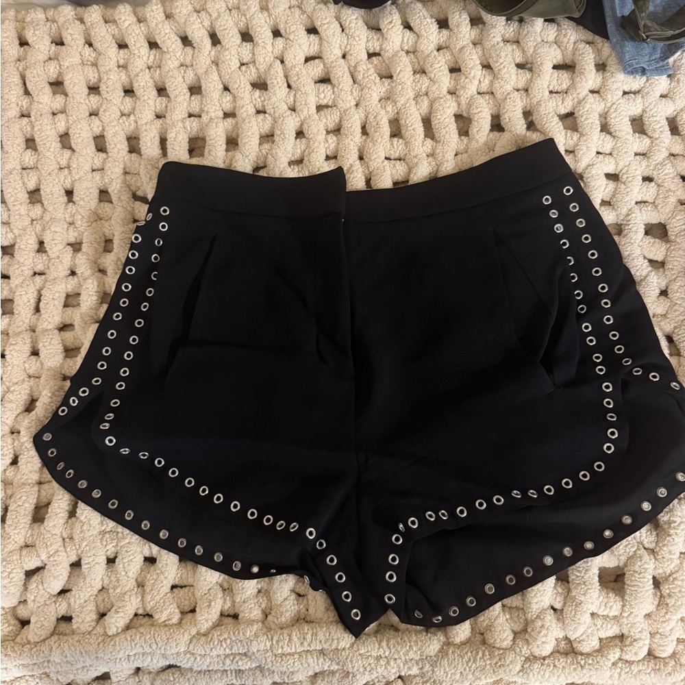 A.L.C. Black High Waist Shorts
